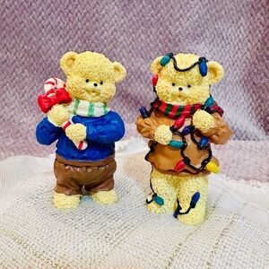 Vintage Country Cub Christmas figurines